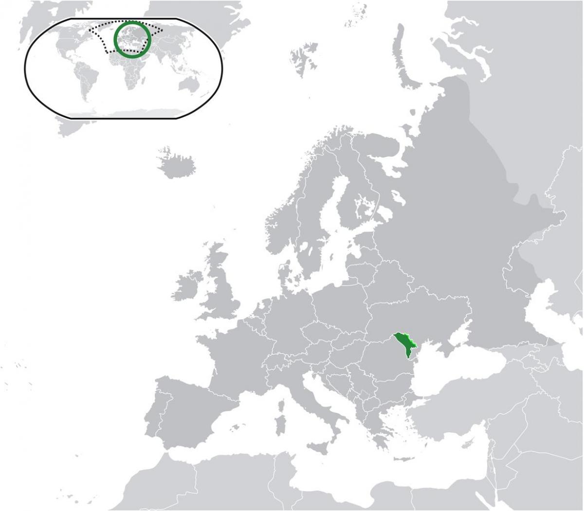 Moldavia ubicación en el mapa del mundo