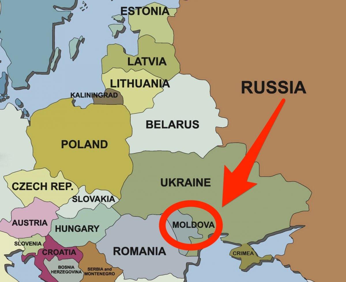 Moldavia mapa - Mapa de Moldavia (este de Europa - Europa)